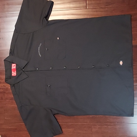 Queensrÿche Dickies Orange Tag Black S/S Snap Button Up Shirt Size Extra Large - Picture 2 of 7